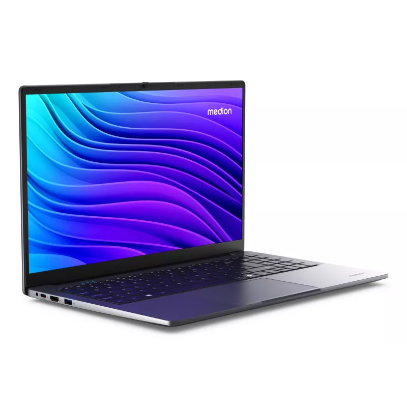 MEDION AKOYA E15223 Intel® N N100 Laptop 39,6 cm (15,6 inch) Full HD 4 GB LPDDR5-SDRAM 128 GB Flash Wi-Fi 5 (802.11ac) Windows 11 Home w trybie S US English Szary