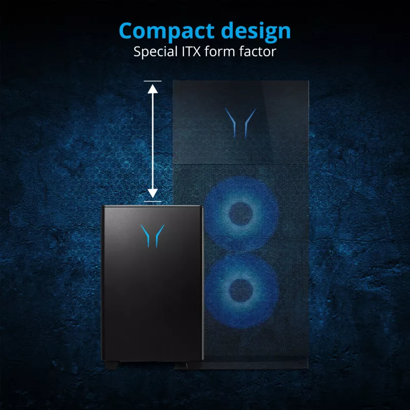 ERAZER Bandit P20 MD35462 Intel Core Ultra 7 265F 32 GB DDR5-SDRAM 1 TB SSD NVIDIA GeForce RTX 5070 Windows 11 Tower PC Czarny