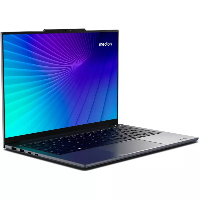 MEDION 30040132 laptop Intel Core 5 120U 35,6 cm (14 cali) 2.8K 16 GB DDR4-SDRAM 512 GB SSD Wi-Fi 6 (802.11ax) Windows 11 Home Czarny