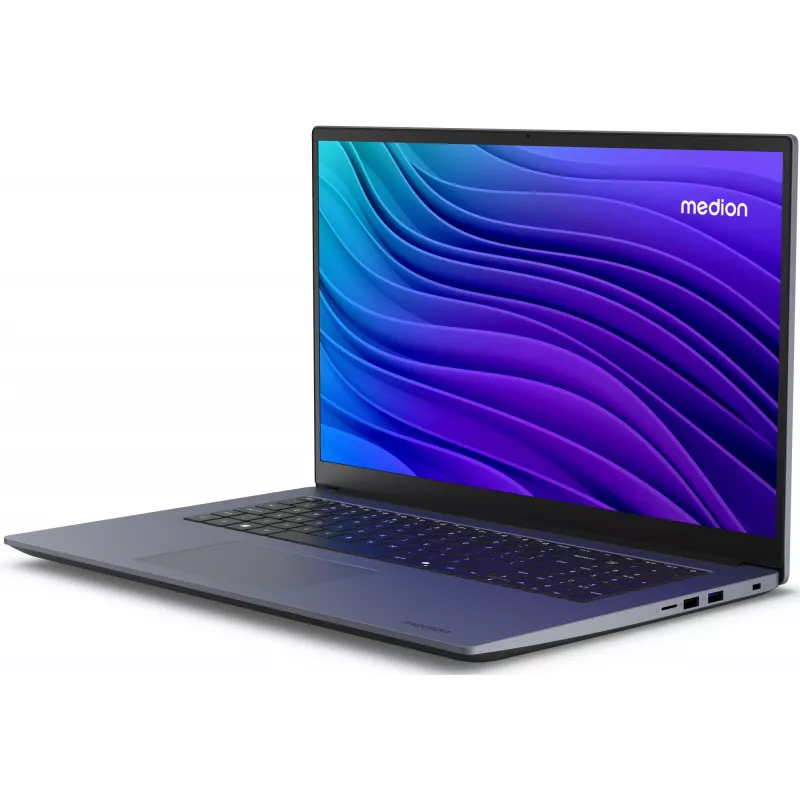 MEDION Avantum 17 E1e MD600001 Intel® N N100 Laptop 43.9 cm (17.3 cala) Full HD 4 GB DDR4-SDRAM 128 GB Flash Wi-Fi 6 (802.11ax) Windows 11 Home w trybie S Szary