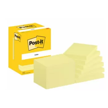 3M 7100290168 karteczki samoprzylepne Prostokątny Żółty 100 arkuszy Samoprzylepny