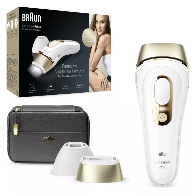 Braun Silk-expert Pro Silk·expert Pro 5 PL5140 Intensywne światło pulsacyjne (IPL) Złoty, Biały