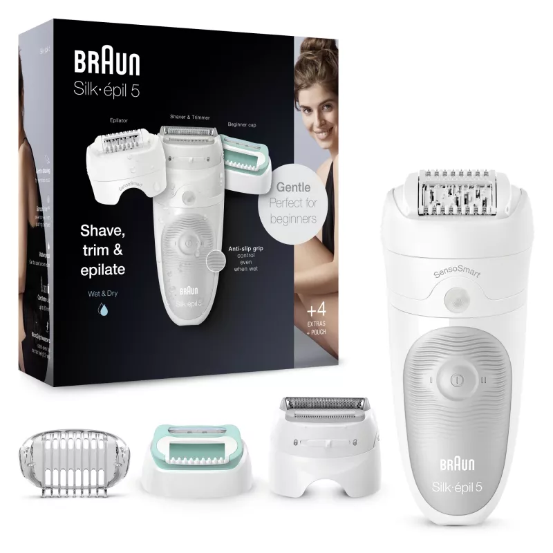Braun Silk-épil 5 81770430 epilator 28 pęset Biały