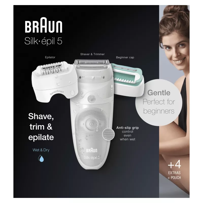 Braun Silk-épil 5 81770430 epilator 28 pęset Biały