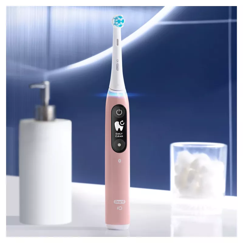 Szczoteczka soniczna Oral-B iO 6S dla dorosłych, wibracyjna, różowa, biała