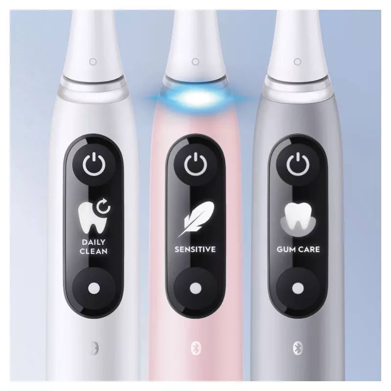 Szczoteczka soniczna Oral-B iO 6S dla dorosłych, wibracyjna, różowa, biała