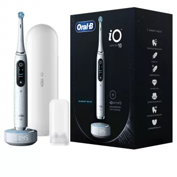 Szczoteczka elektryczna rotacyjno-oscylacyjna Oral-B iO Series 10 dla dorosłych, biała