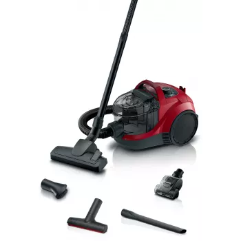 Bosch BGS21CAR, 750 W, odkurzacz bezworkowy, suchy, pojemność 2 L, filtr higieniczny, czerwony
