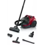 Bosch BGS21CAR, 750 W, odkurzacz bezworkowy, suchy, pojemność 2 L, filtr higieniczny, czerwony