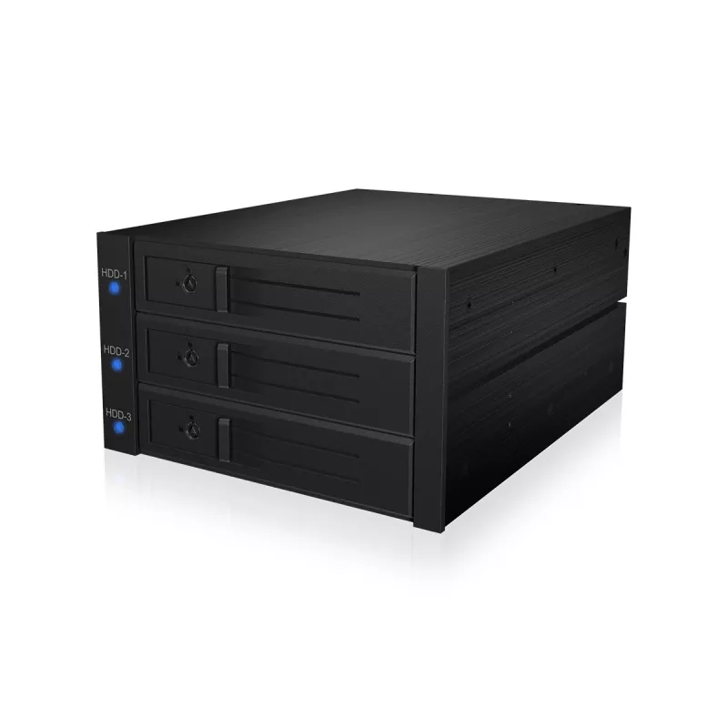 ICY BOX IB-573SSK-12G 8,89 cm (3,5 cala) Backplane Czarny