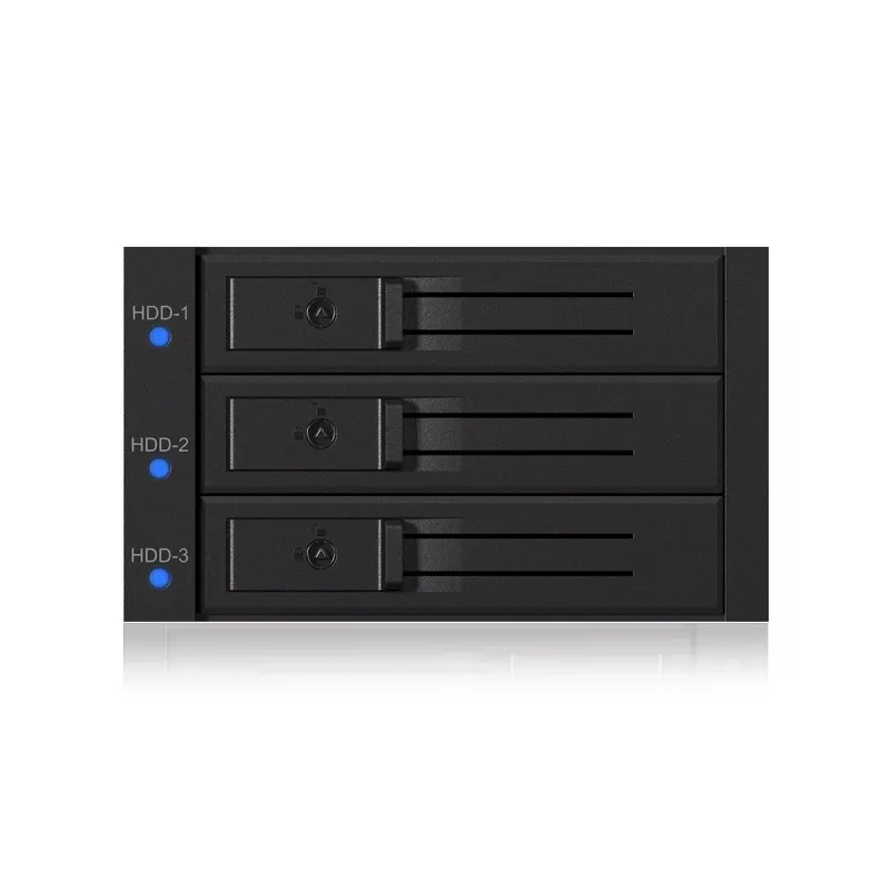 ICY BOX IB-573SSK-12G 8,89 cm (3,5 cala) Backplane Czarny