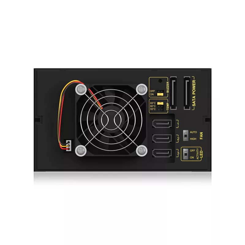ICY BOX IB-573SSK-12G 8,89 cm (3,5 cala) Backplane Czarny