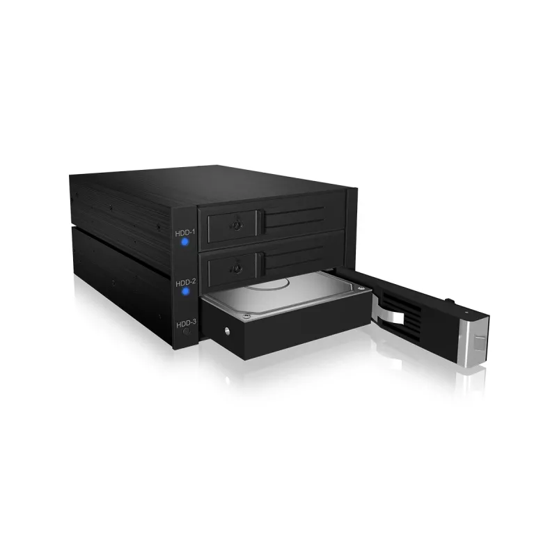 ICY BOX IB-573SSK-12G 8,89 cm (3,5 cala) Backplane Czarny