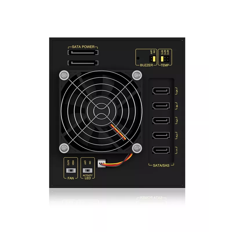 ICY BOX IB-575SSK-12G 8,89 cm (3,5 cala) Backplane Czarny