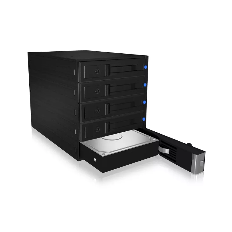 ICY BOX IB-575SSK-12G 8,89 cm (3,5 cala) Backplane Czarny