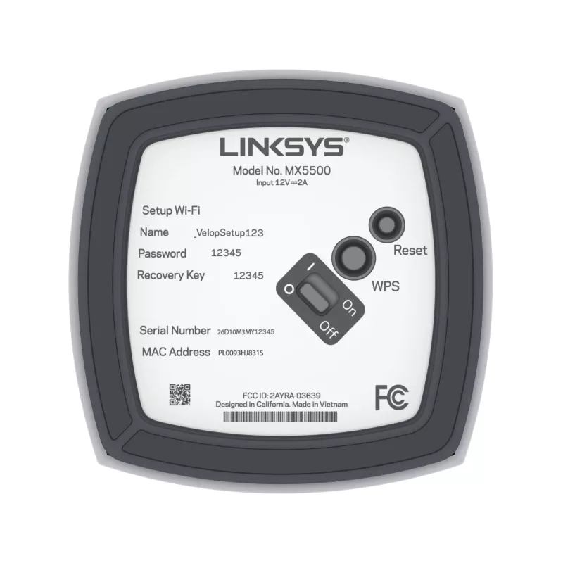 Linksys AX5400 Whole Home Mesh WiFi 6 system dwupasmowy, zestaw 2 szt.
