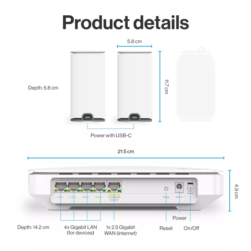 Linksys Velop Micro 6 Mesh System – Dwupasmowy system Wi-Fi 6 AX3000 (3 szt.)