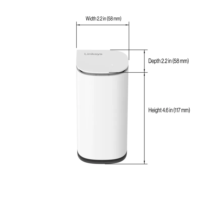 Linksys Velop Micro 6 Mesh System – Dwupasmowy system Wi-Fi 6 AX3000 (3 szt.)
