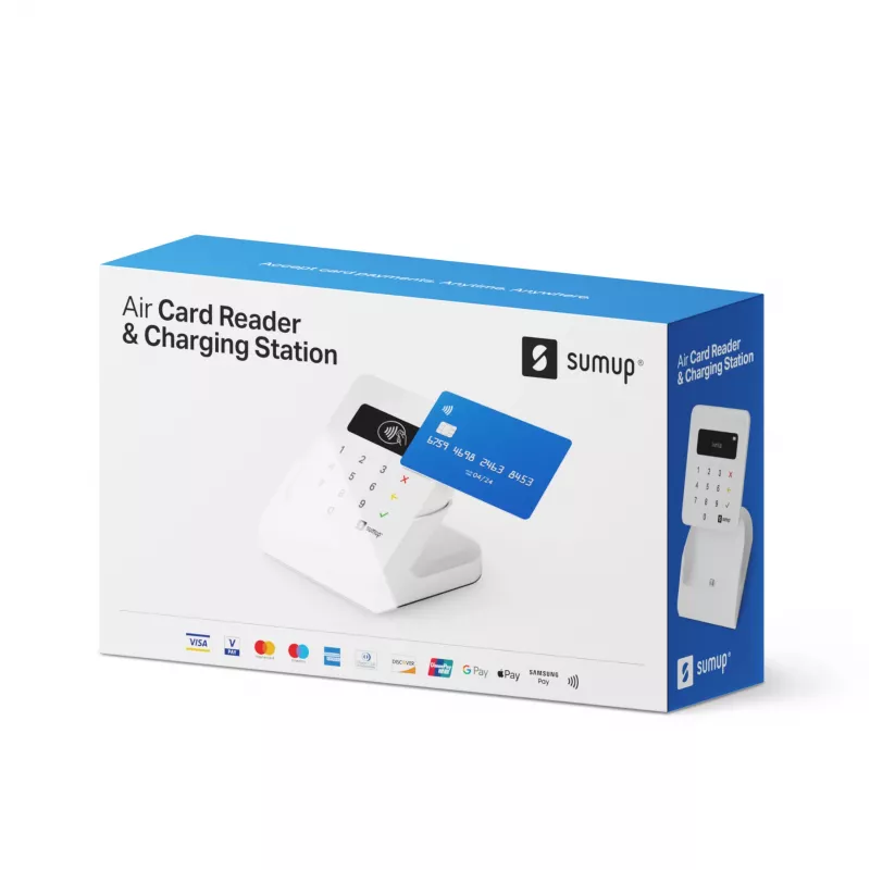 SumUp Air i podstawka ładująca, Bluetooth, Near Field Communication (NFC), 1 m, biały, 141 g