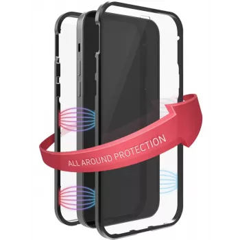 Etui Hama 360° Glass do telefonu 15,5 cm (6,1 cala) Czarny, Przezroczysty