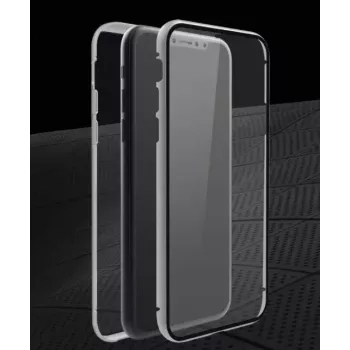 Hama 360° Glass etui na telefon komórkowy 15,5 cm (6,1 cala) pokrowiec srebrny, przezroczysty