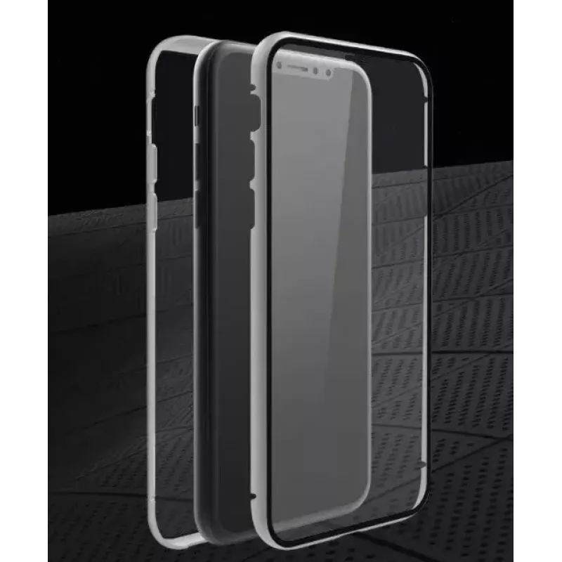 Hama 360° Glass etui na telefon komórkowy 15,5 cm (6,1 cala) pokrowiec srebrny, przezroczysty