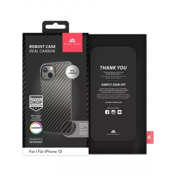 Hama Robust Real Carbon etui na telefon komórkowy 15,5 cm (6,1 cala) pokrowiec Czarny