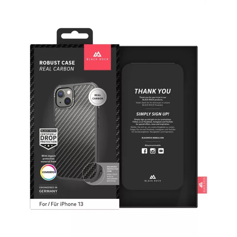 Hama Robust Real Carbon etui na telefon komórkowy 15,5 cm (6,1 cala) pokrowiec Czarny