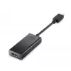 Adapter HP USB-C do VGA, czarny, Chiny, Windows 10, Windows 11, ChromeOS, biznesowy, 0–40 °C