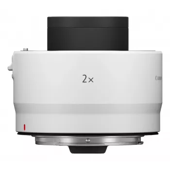 Telekonwerter Canon Extender RF 2x — mocowanie Canon RF, waga 340 g, średnica 71,2 mm
