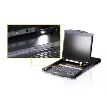 ATEN CL5808N konsola rack 48,3 cm (19 cali) Czarna 1U