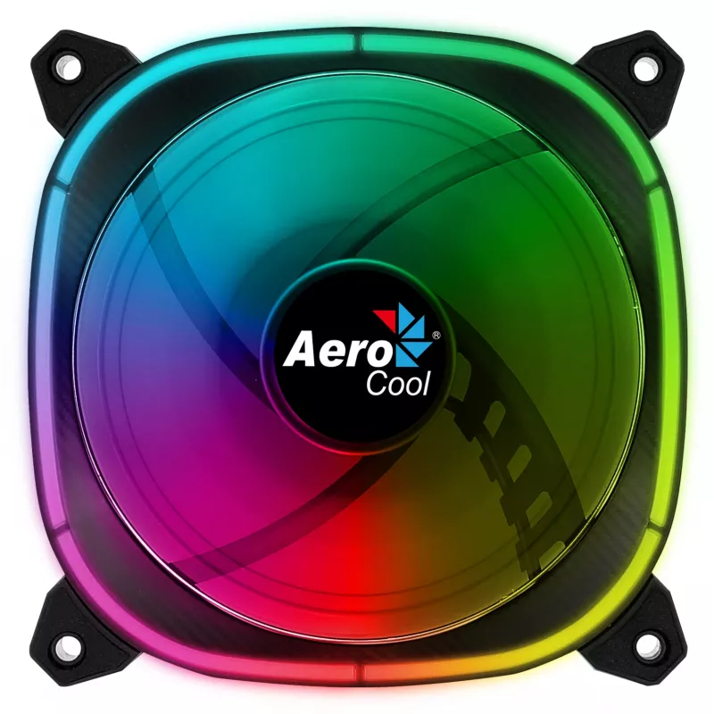 Aerocool ASTRO12 wentylator PC 12cm LED RGB antywibracyjny 6-pin czarny