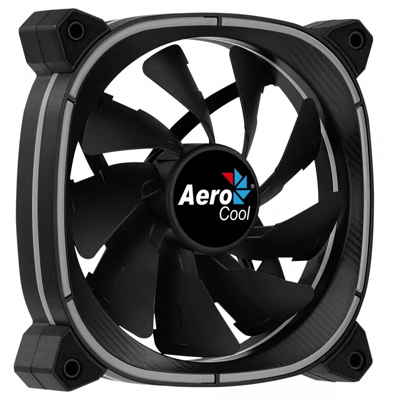 Aerocool ASTRO12 wentylator PC 12cm LED RGB antywibracyjny 6-pin czarny