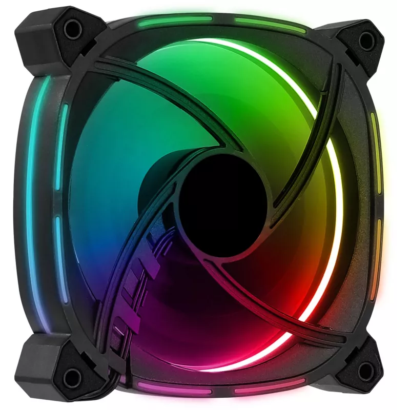 Aerocool ASTRO12 wentylator PC 12cm LED RGB antywibracyjny 6-pin czarny