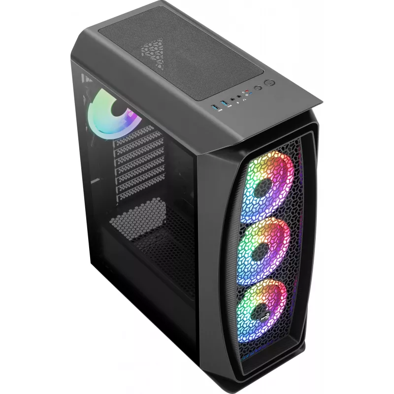 Aerocool Aero One Duo ATX PC Case 4x ARGB Fans 12cm + Front Mesh