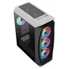 Aerocool AEROONEDUOWHV1 Gaming ATX Case 4xARGB Fans biały, Midi Tower, PC, Biały, ATX, micro ATX, Mini-ITX, Acrylonitrile butadiene styrene (ABS), SPCC, Gaming