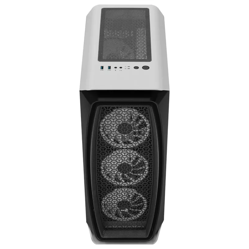 Aerocool AEROONEDUOWHV1 Gaming ATX Case 4xARGB Fans biały, Midi Tower, PC, Biały, ATX, micro ATX, Mini-ITX, Acrylonitrile butadiene styrene (ABS), SPCC, Gaming