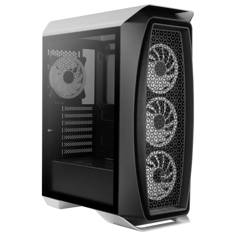 Aerocool AEROONEDUOWHV1 Gaming ATX Case 4xARGB Fans biały, Midi Tower, PC, Biały, ATX, micro ATX, Mini-ITX, Acrylonitrile butadiene styrene (ABS), SPCC, Gaming