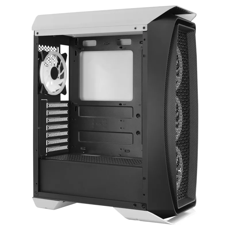 Aerocool AEROONEDUOWHV1 Gaming ATX Case 4xARGB Fans biały, Midi Tower, PC, Biały, ATX, micro ATX, Mini-ITX, Acrylonitrile butadiene styrene (ABS), SPCC, Gaming