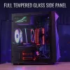 Aerocool Glider Szkło Hartowane Czarny