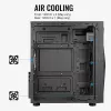 Aerocool Glider Szkło Hartowane Czarny