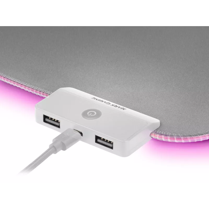 Mars Gaming MMPRGB2S RGB podkładka pod mysz XXL srebrna
