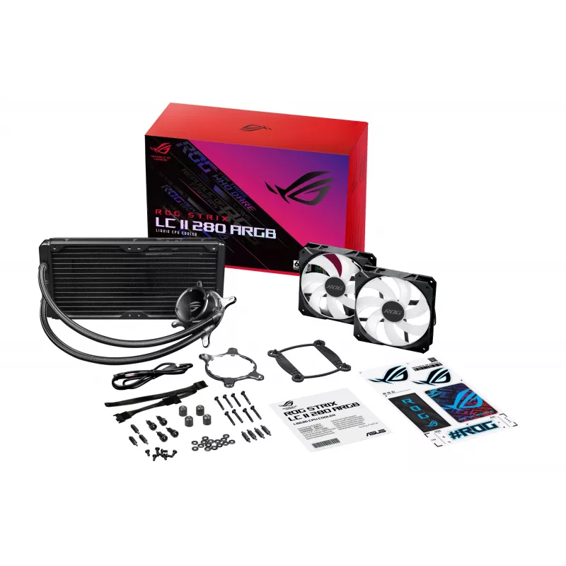 ASUS ROG STRIX LC II 280 ARGB Procesor Chłodzenie cieczą All-in-one 14 cm Czarny 1 szt.