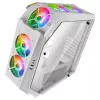 Mars Gaming MC51W biały PC Gaming ATX Double Tempered Glass Case 5x RGB 12cm Fan