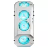 Mars Gaming MC51W biały PC Gaming ATX Double Tempered Glass Case 5x RGB 12cm Fan