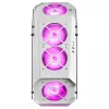 Mars Gaming MC51W biały PC Gaming ATX Double Tempered Glass Case 5x RGB 12cm Fan