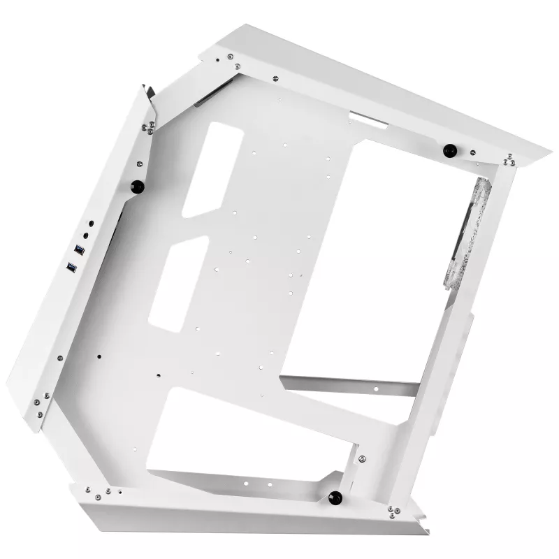 Mars Gaming MC51W biały PC Gaming ATX Double Tempered Glass Case 5x RGB 12cm Fan