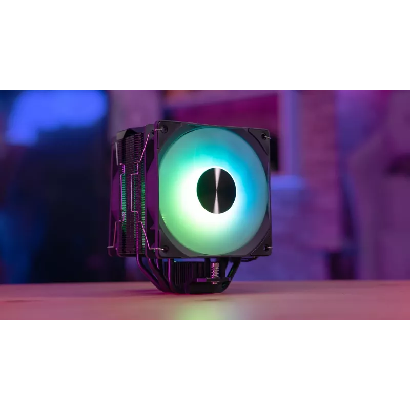 Aerocool Rime 4 Dual chłodzenie procesora powietrzne 12 cm czarne 1 szt.