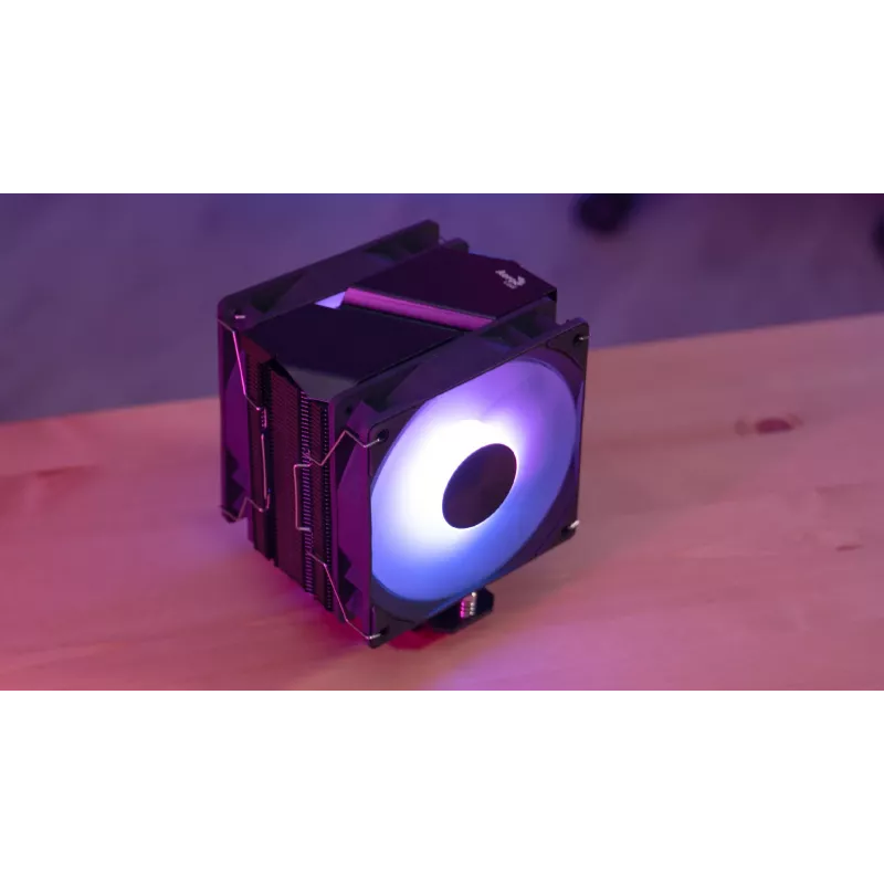 Aerocool Rime 4 Dual chłodzenie procesora powietrzne 12 cm czarne 1 szt.