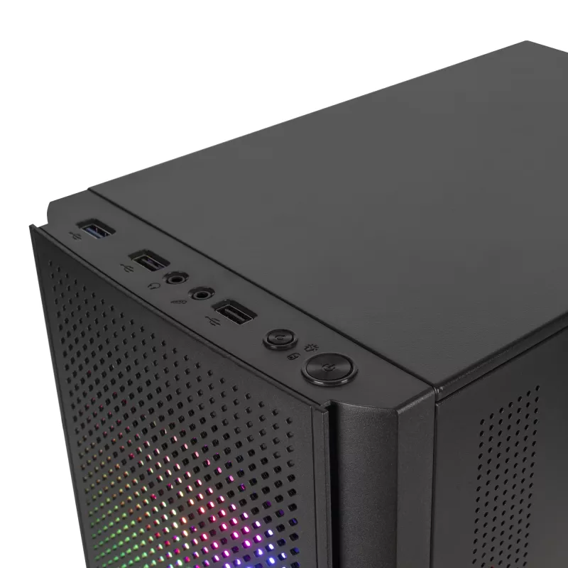Mars Gaming MC300 Micro ATX Obudowa PC ze szkłem hartowanym 3x wentylator FRGB Czarna